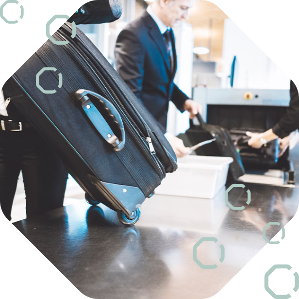 Airport operations security screening passengers staff x-ray